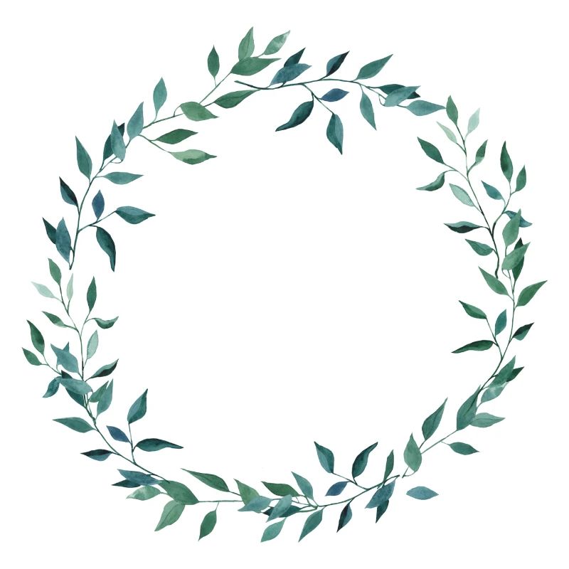 Leafy wreath- customizable