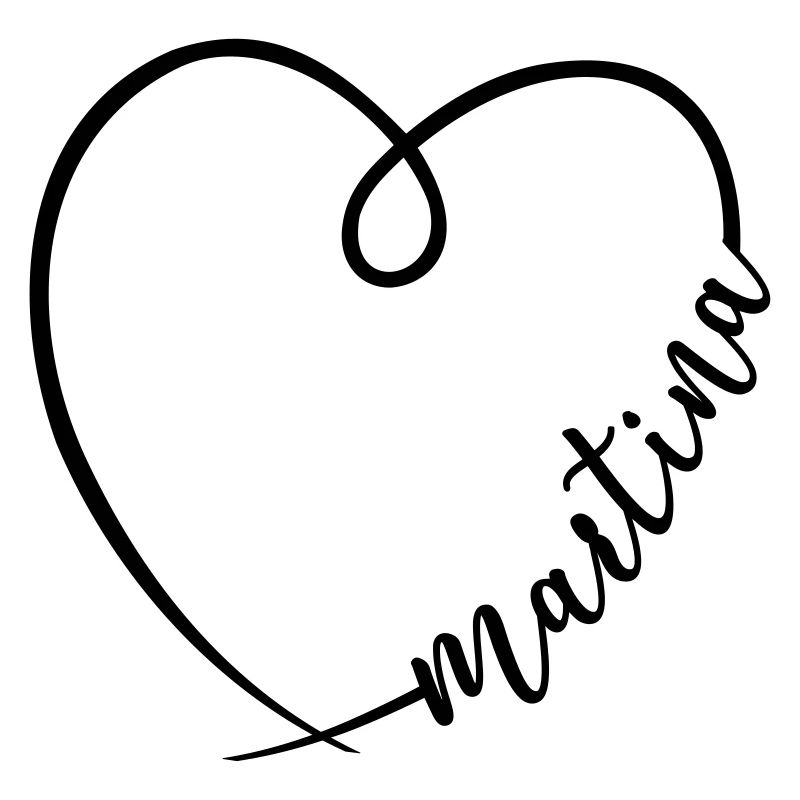 Martina Name First Name Heart Drawing