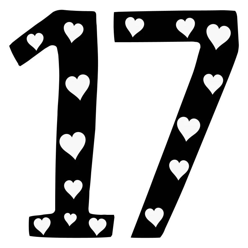 17 Geburtstag mit Herz