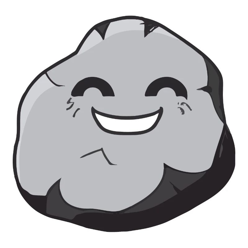 Stone with face smile laughter vector
