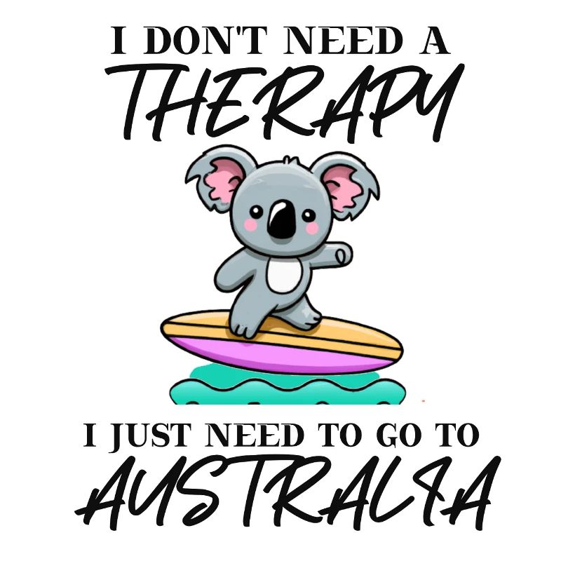 Australia Koala Cute Gift Idea Surfing