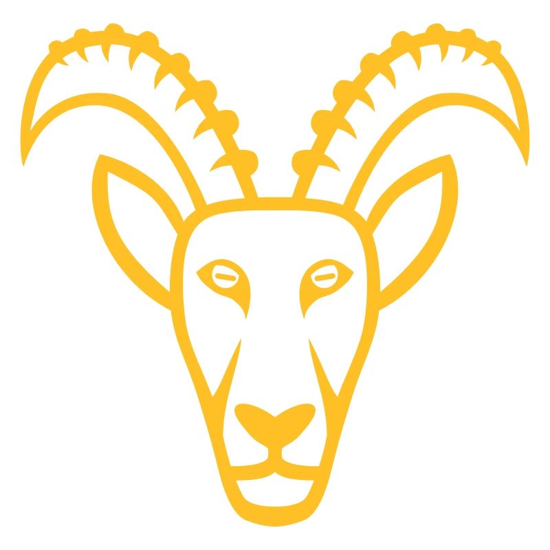 Steinbock Maskottchen Logo