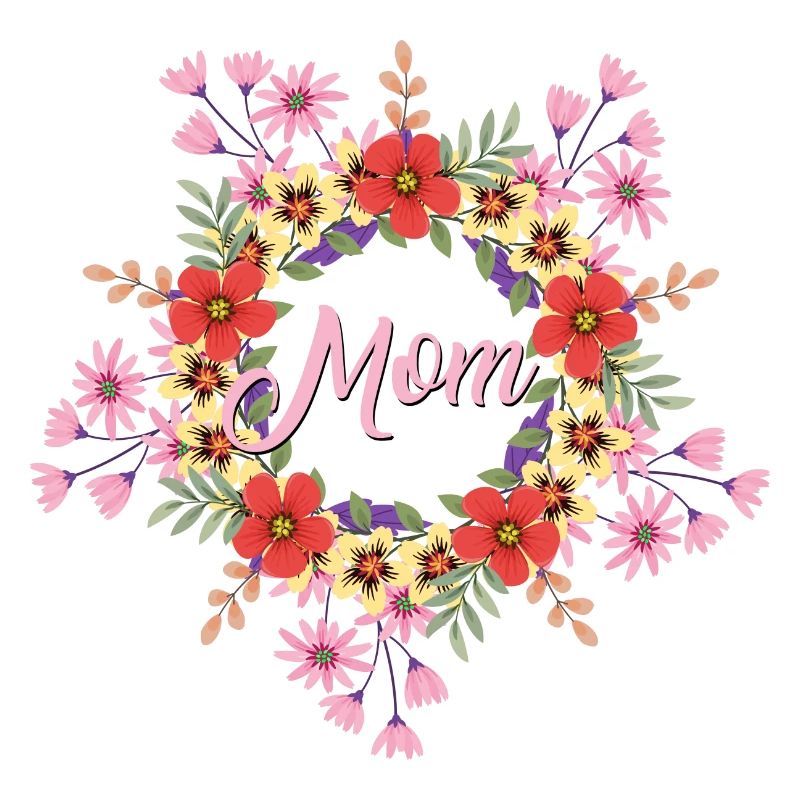 Mama - mit Blumen