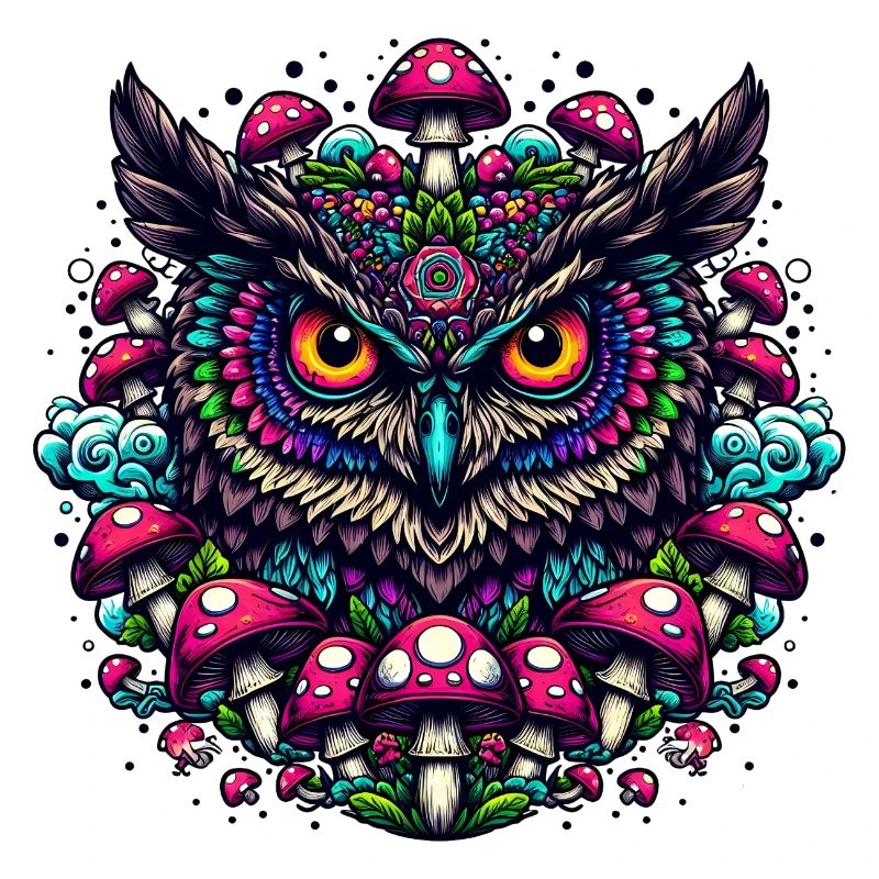Psychedelic Owl