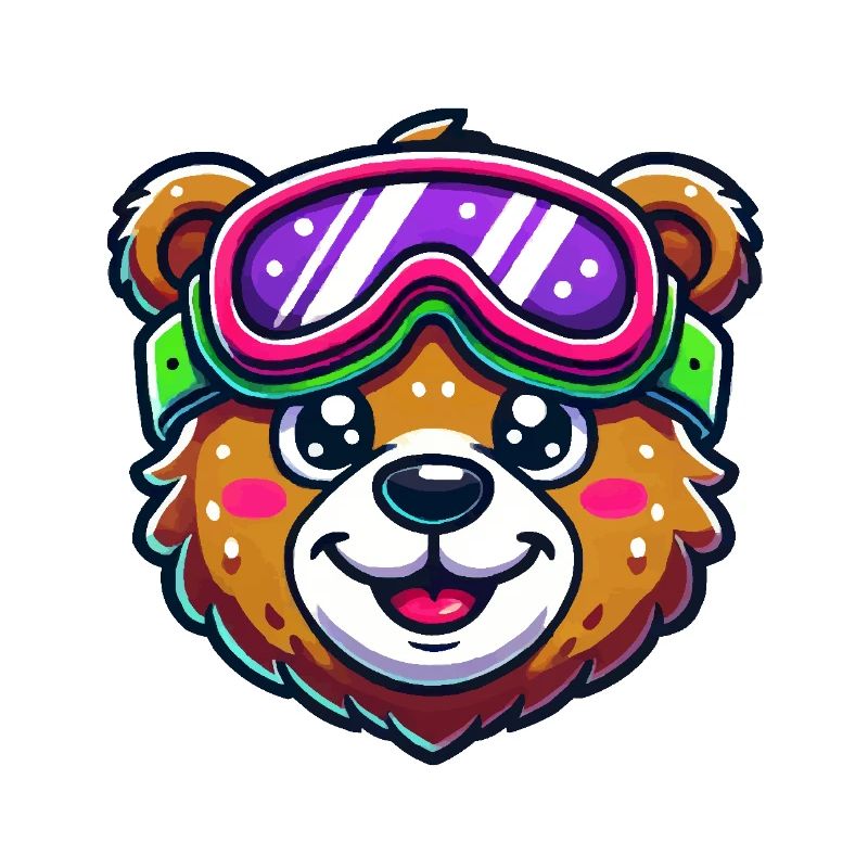Bear Comic Ski Goggles