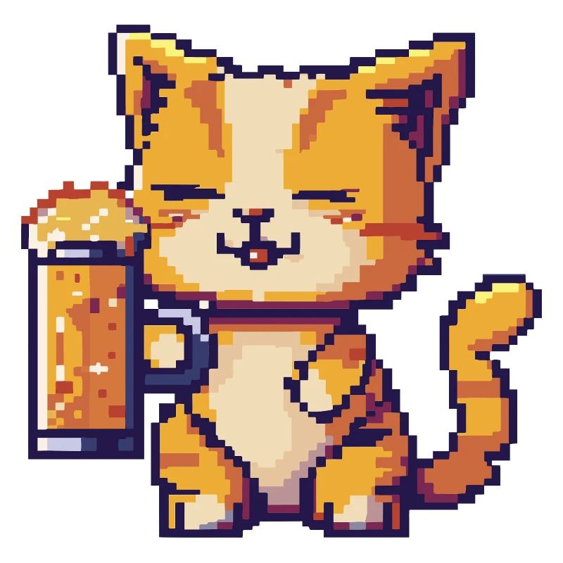 Cat Pixel Beer