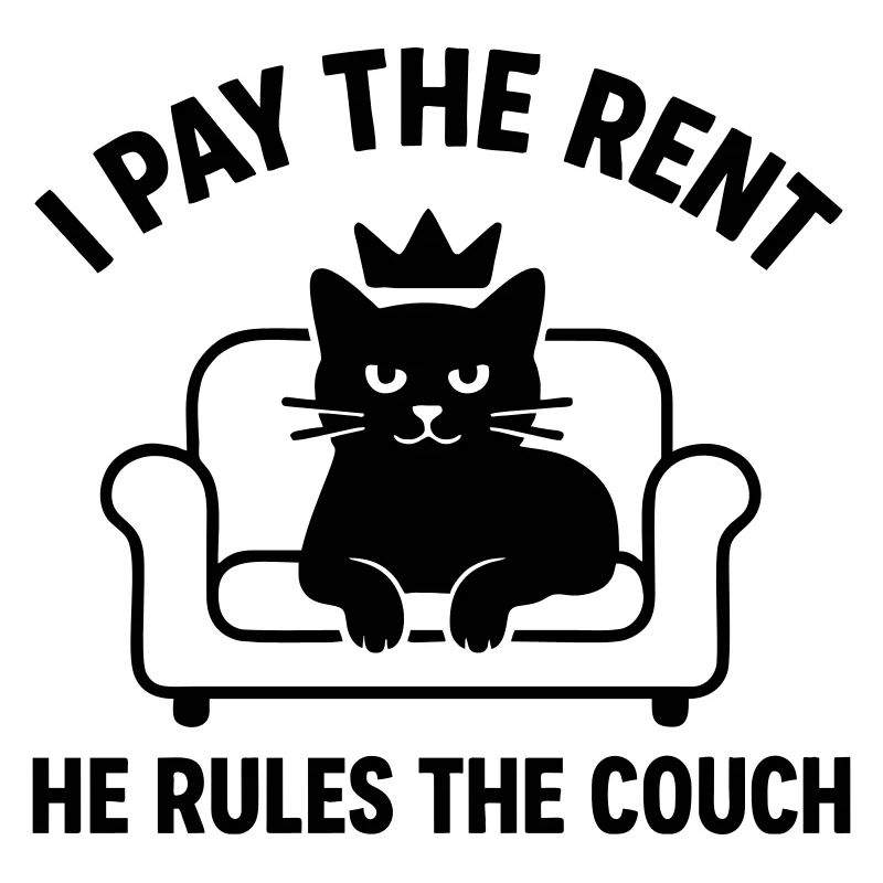 Lustige Katze Herr des Sofas