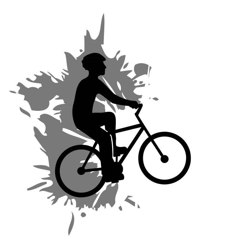 Blob Drop Splashes Couleur Conduite Vélo Silho