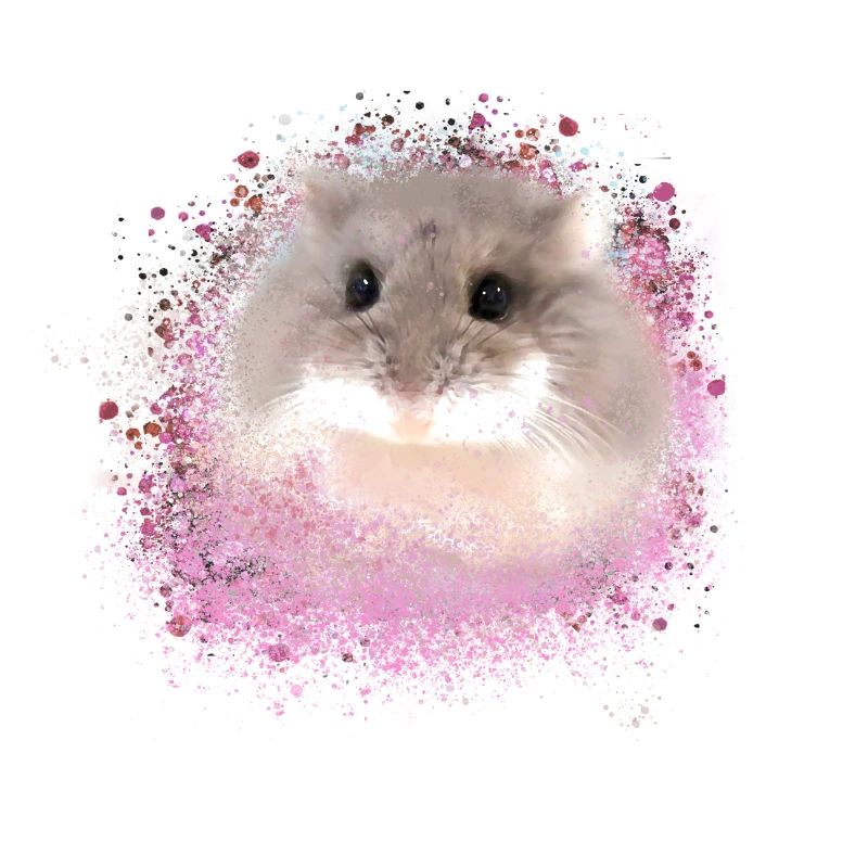 zwerghamster,hamster,pink,graffiti,malerei