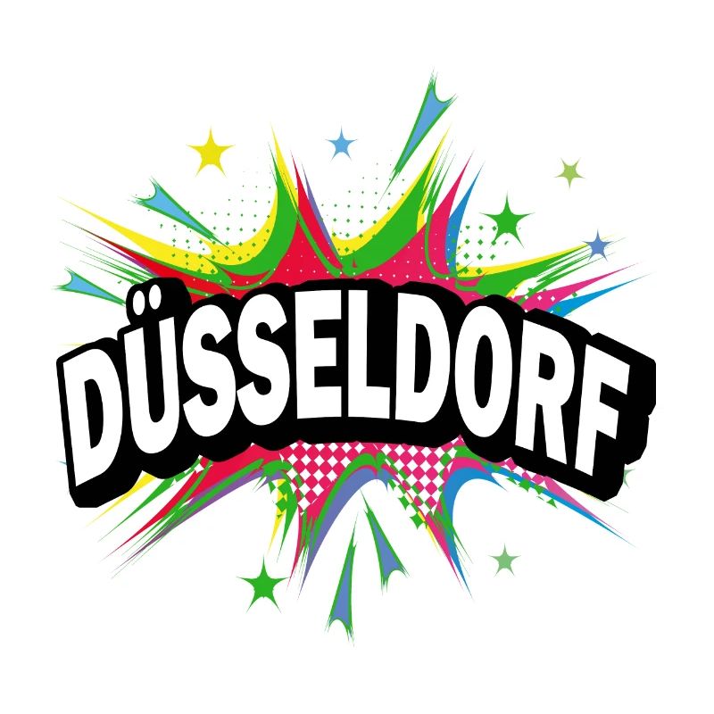 Dusseldorf Germany City Pop Art Comic Art