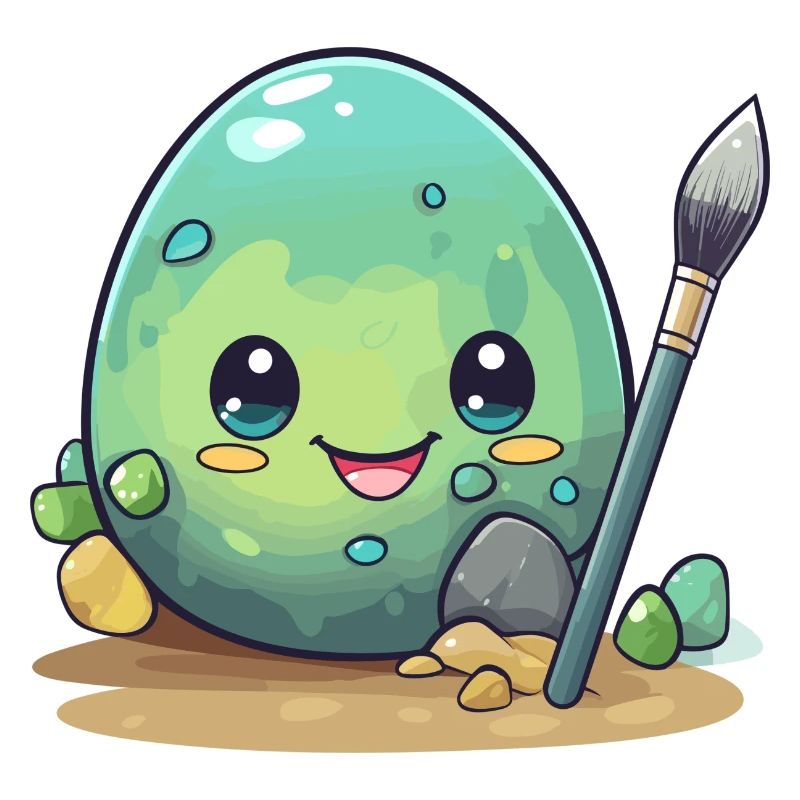 Egg with brush