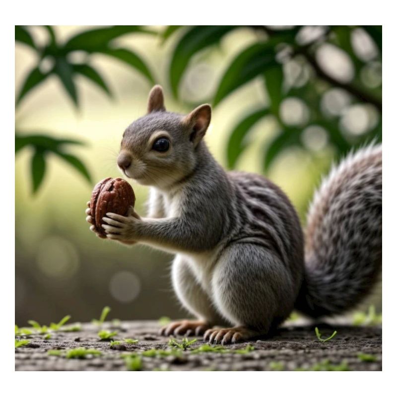 Squirrel with nut - Eichhörnchen mit Nuss