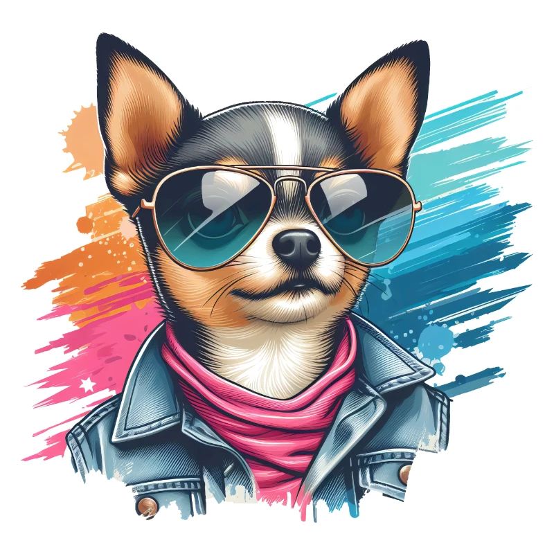 Chihuahua Splash Kunst