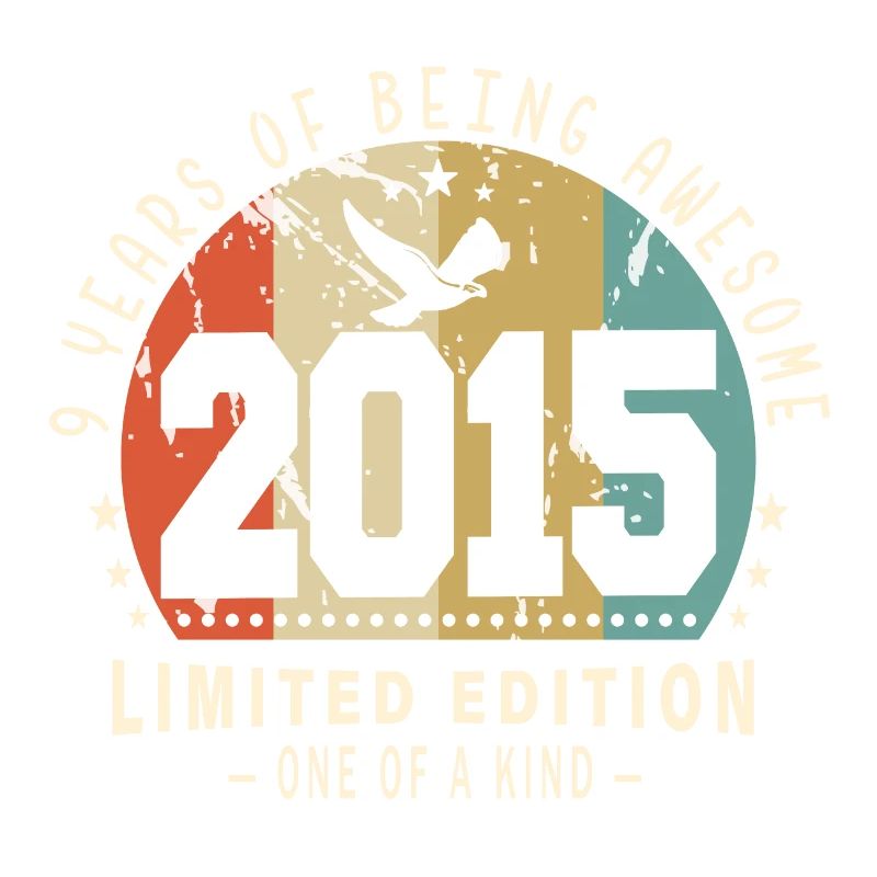 Original Born In 2015 Authentic Gift 2015 Bursdag