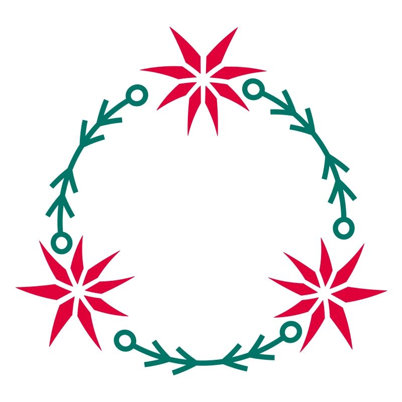 Weihnachtskranz aus Weihnachtsstern