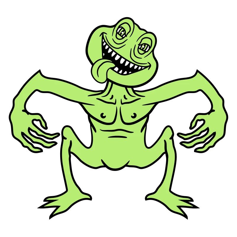 crazy daemon gnom small horror halloween gesic