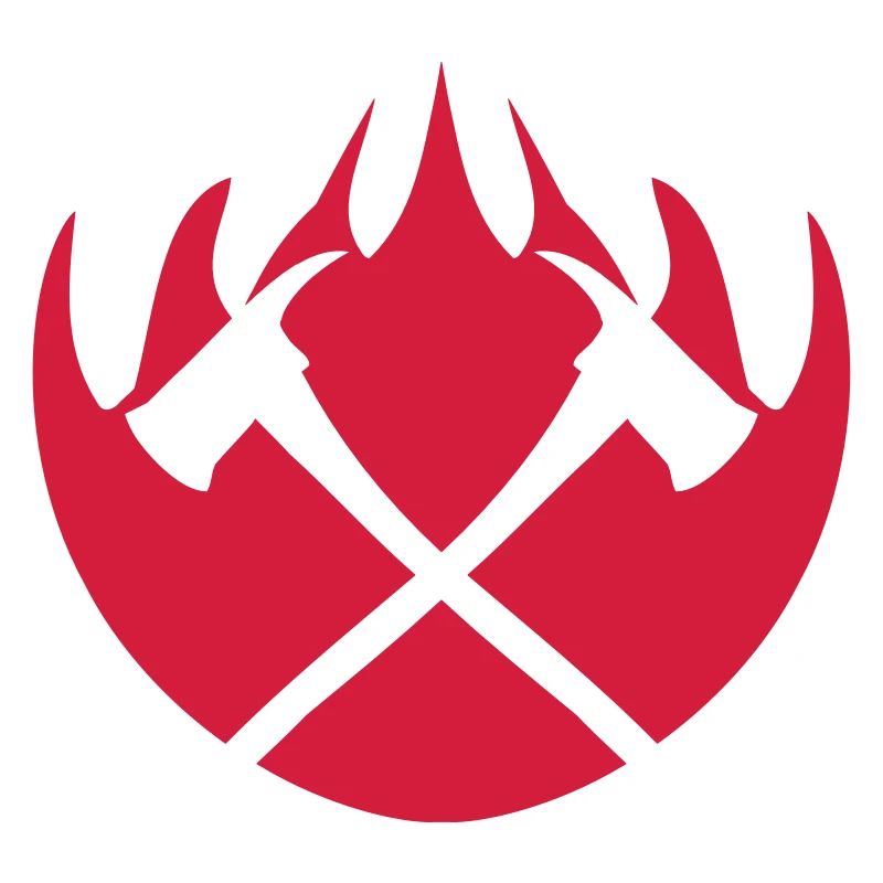 Fire flames 2 axes logo