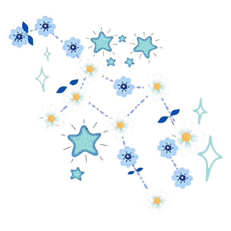 Blumen Sternbild blau