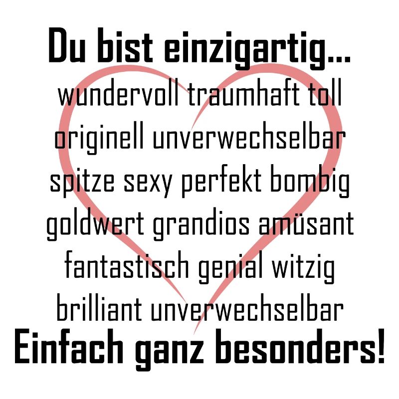 Du bist einzigartig mit Herz