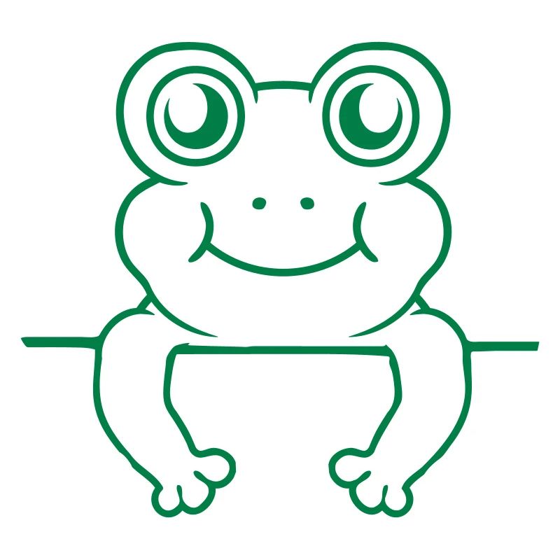 Mauer Frosch Schild Comic