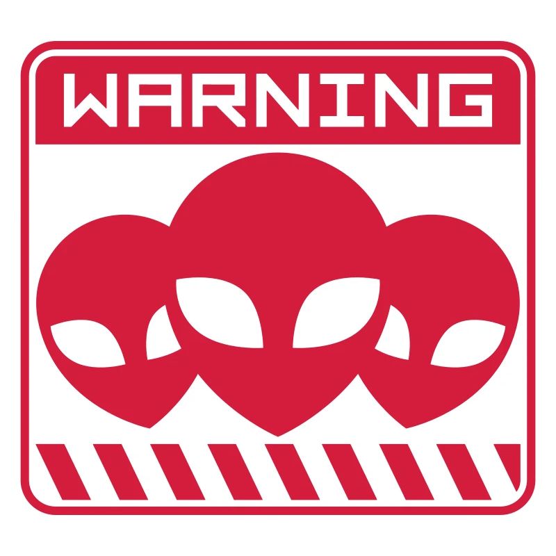 Shield Warning Alien Design