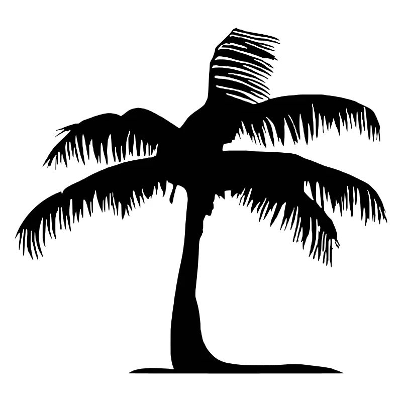 Tropical Beach Paradise Palm Sun Vector 1