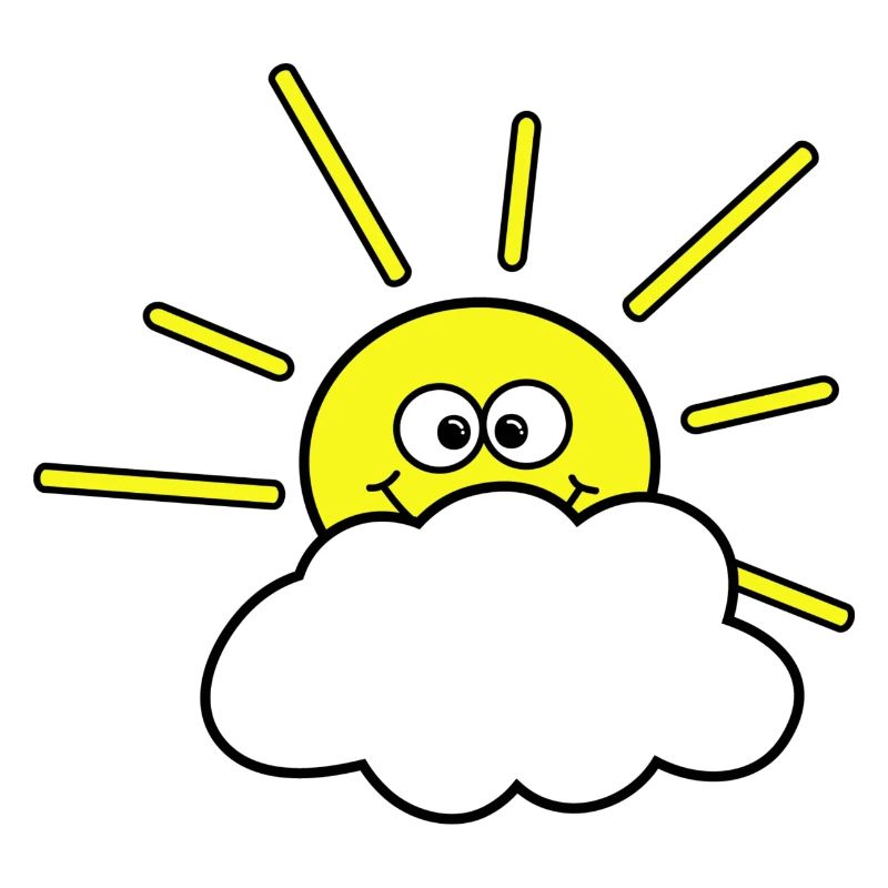 Sun with cloud