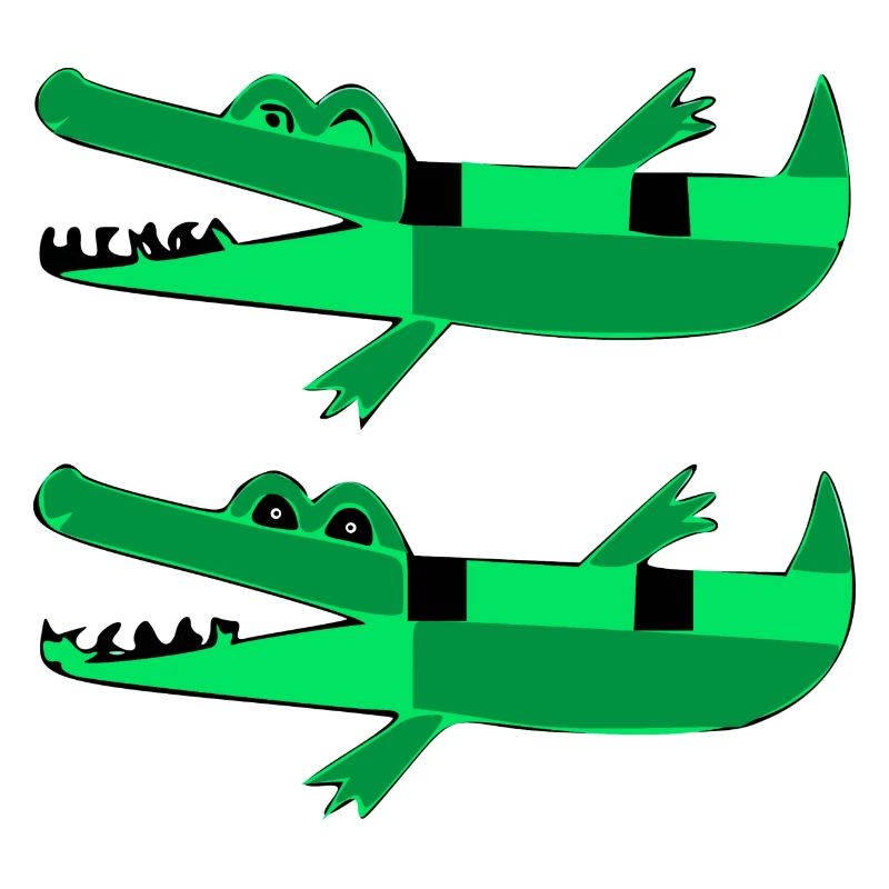 Two happy crocodiles