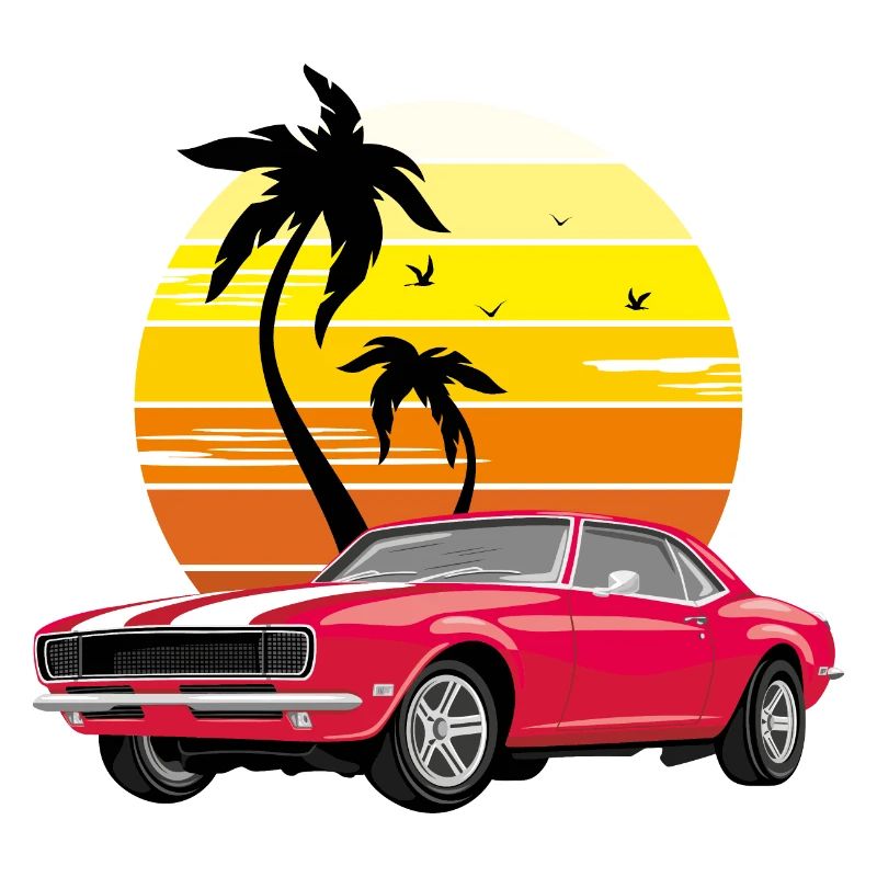 Klassisches rotes Retro-Auto