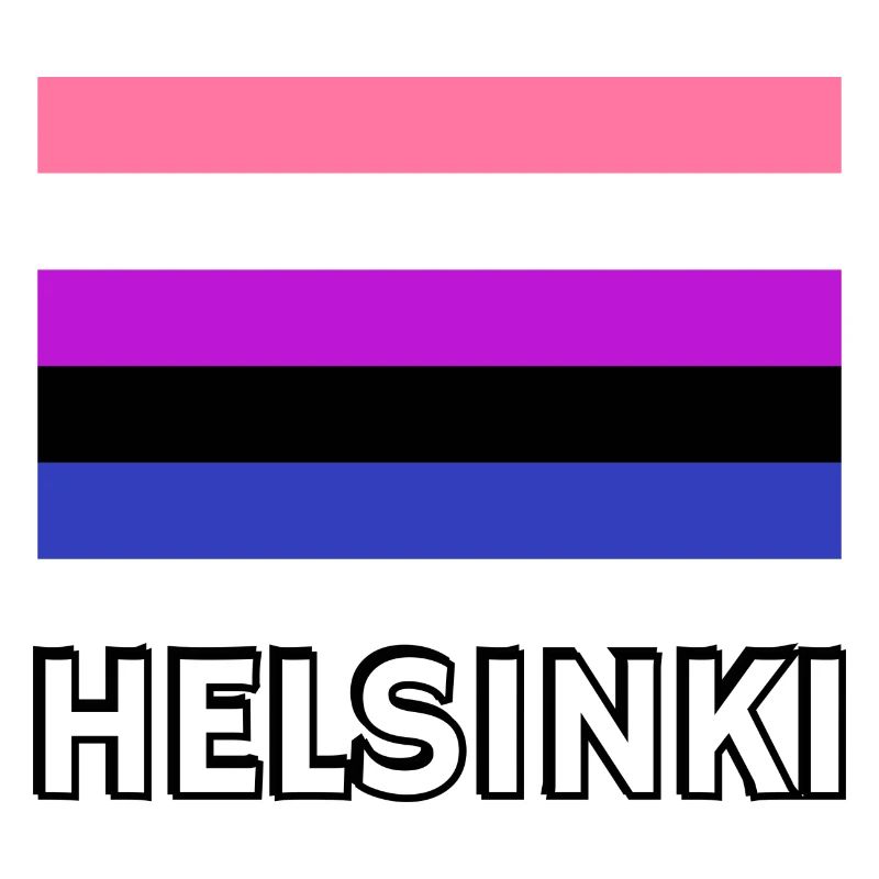 Genderfluid Pride Flagge Helsinki