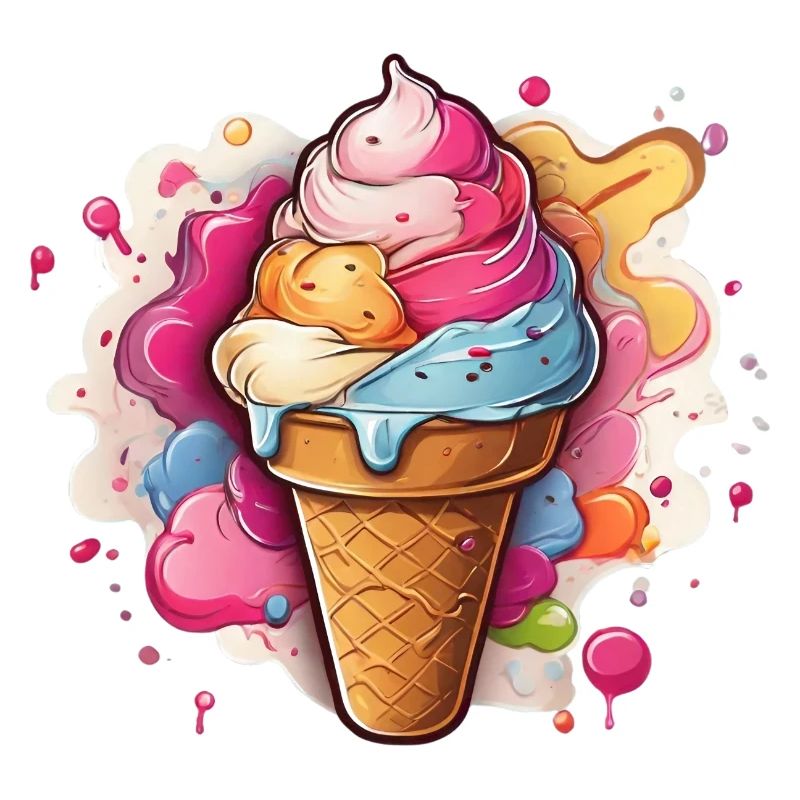 Leckeres buntes Softeis