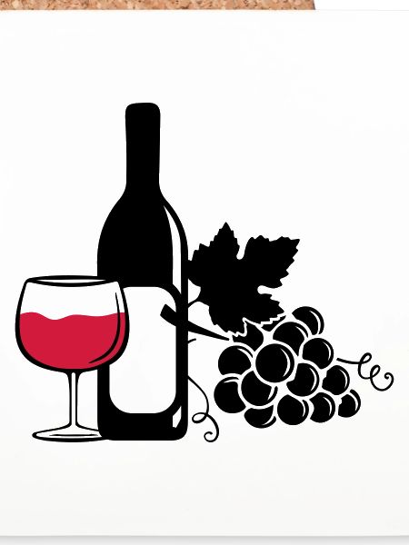 wine bottle grapes