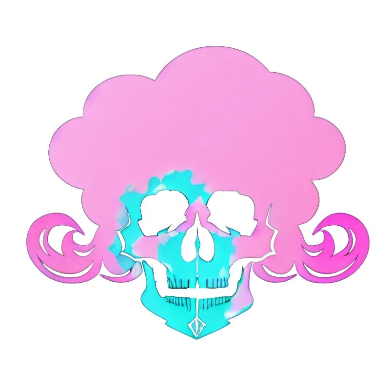 Fire Skull Smoke Pink Skeleton Flames 10
