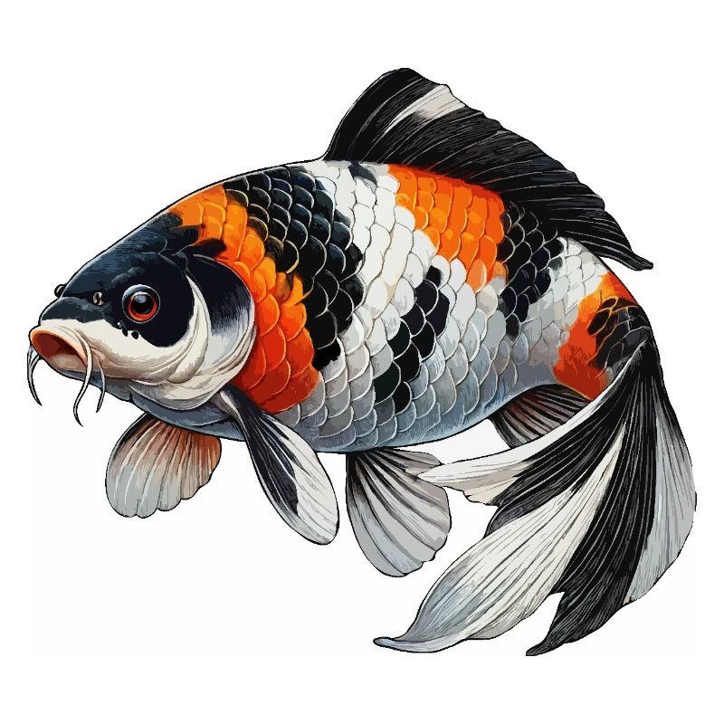 Koi Karpfen oder Wi sw