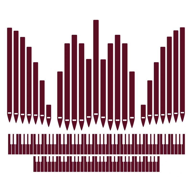 Orgue avec conception de clavier