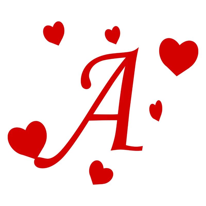 Buchstabe A mit Herzen