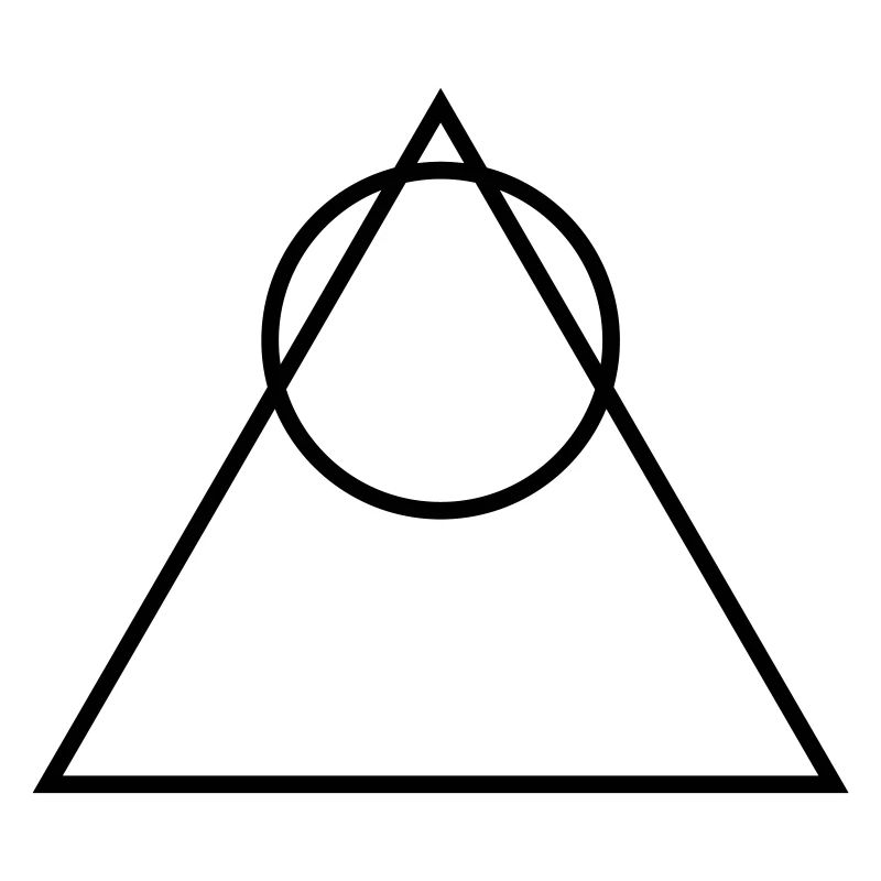 Dreieck mit Kreis Pyramide