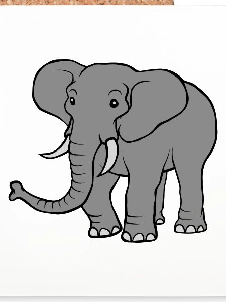 Großer grauer Elefant