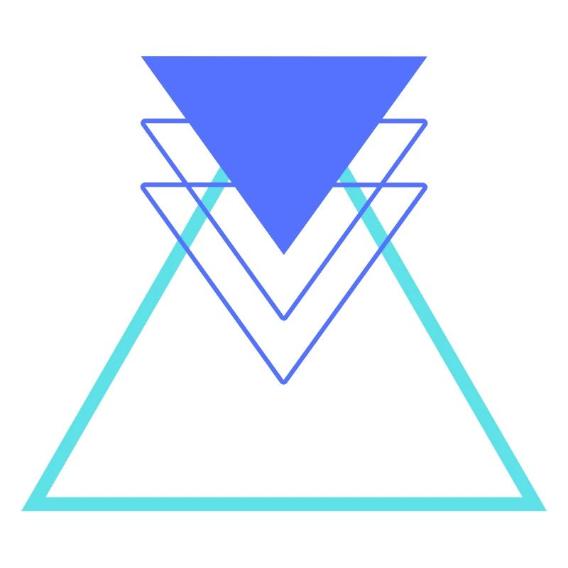 Triangle Blue Light Blue Abstract Geometric