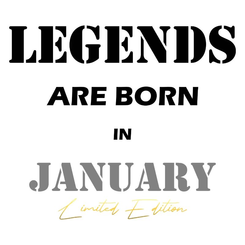 January Legends Geschenk black