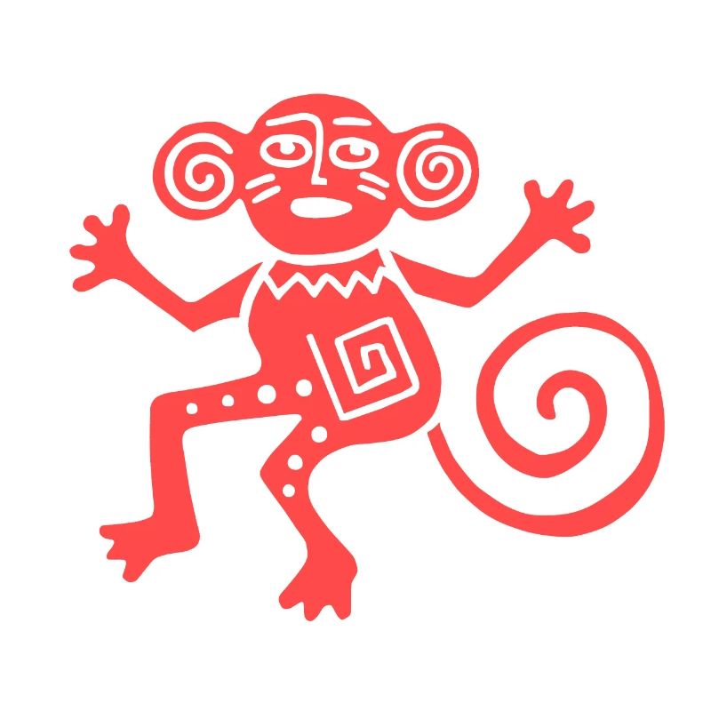Ancient Mexican Symbol, Monkey, Monkey