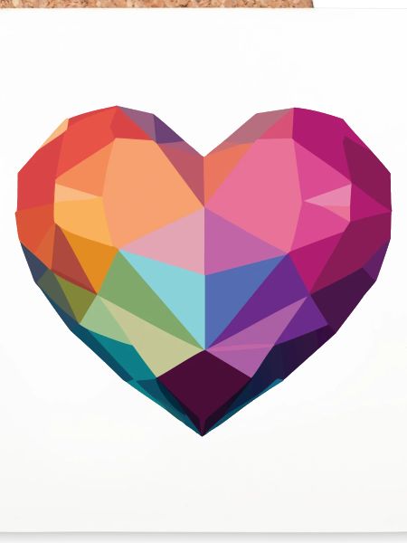 Liebe - Low Poly Herz