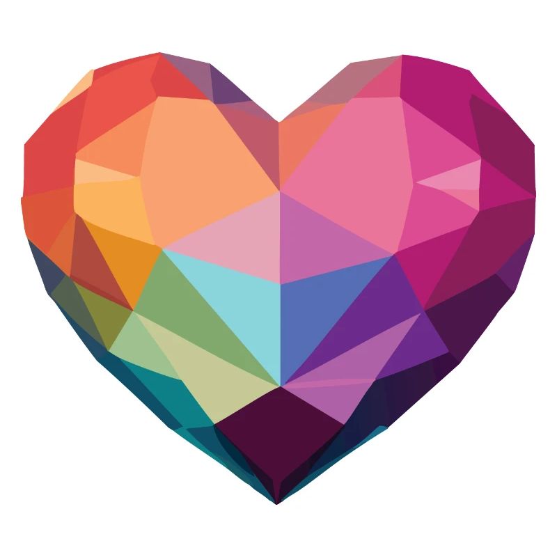 Liebe - Low Poly Herz