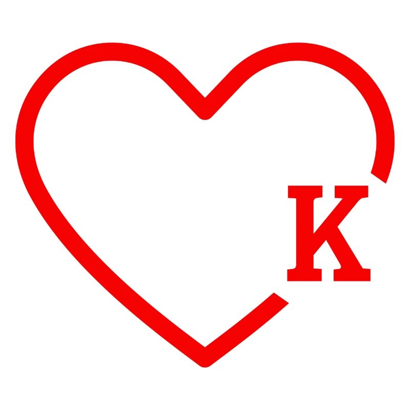 Buchstabe K Rotes Herz