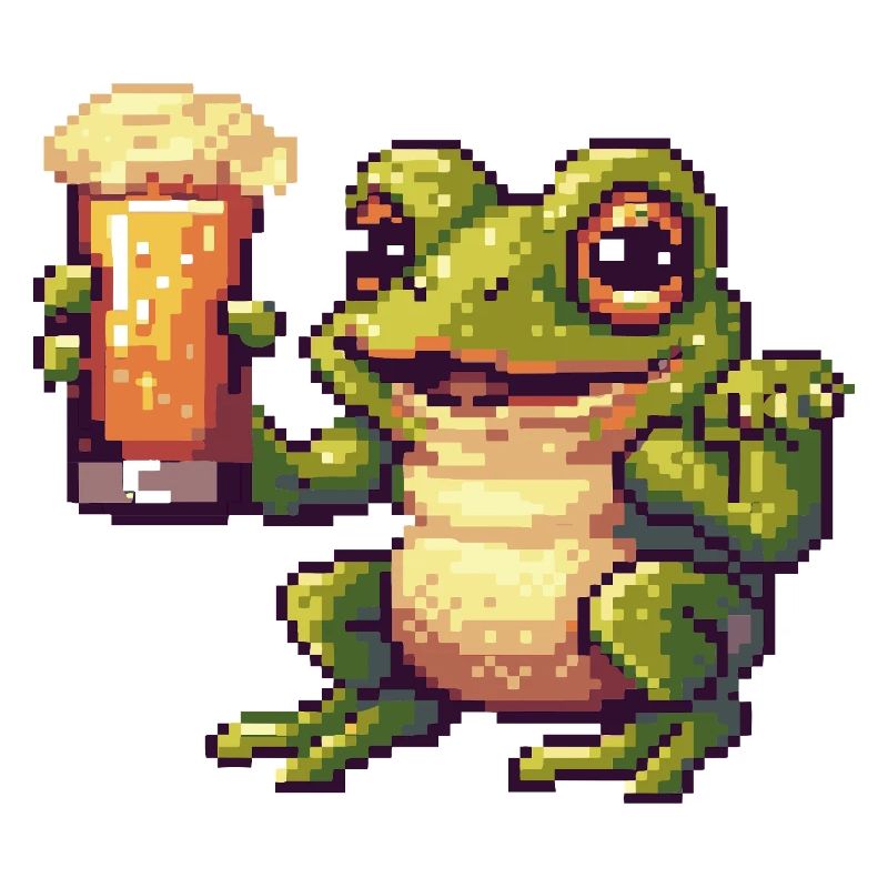 Frosch Pixel Bier
