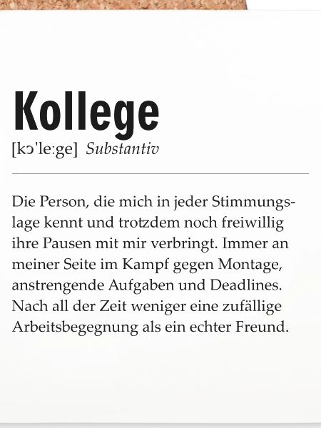 Spruchdesign - Kollege