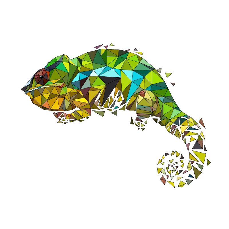 Chamäleon | Low Poly