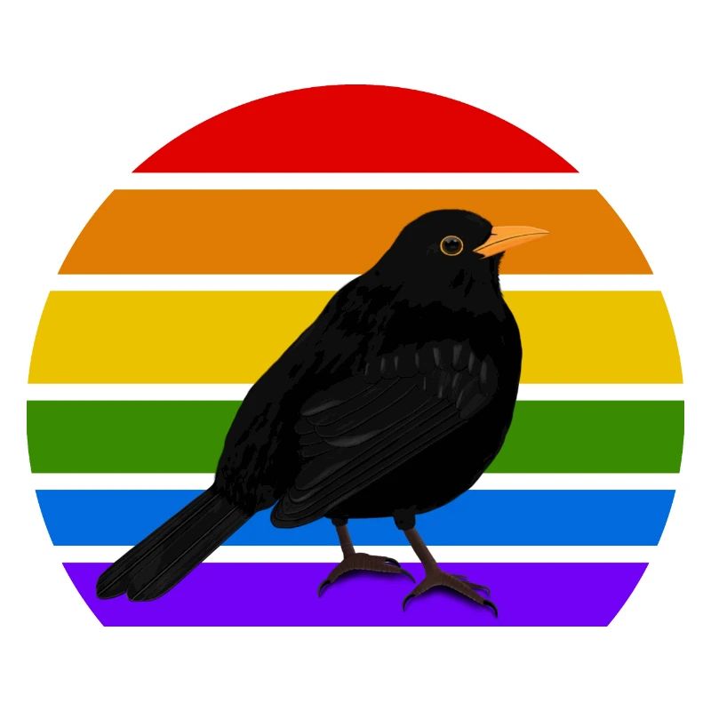 Amsel Vogel Regenbogen Vielfalt Singvogel