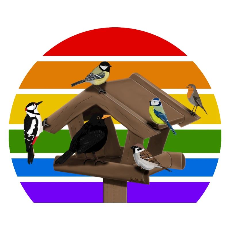 Vogelhaus Vogel Regenbogen Vielfalt Singvogel