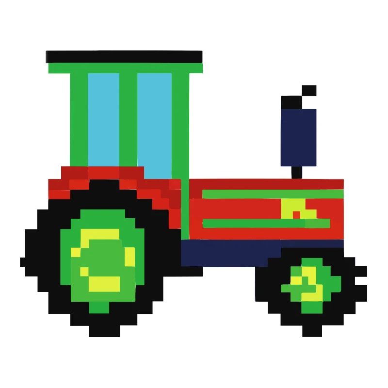 Tractor pixelated gift idea pixel tractor